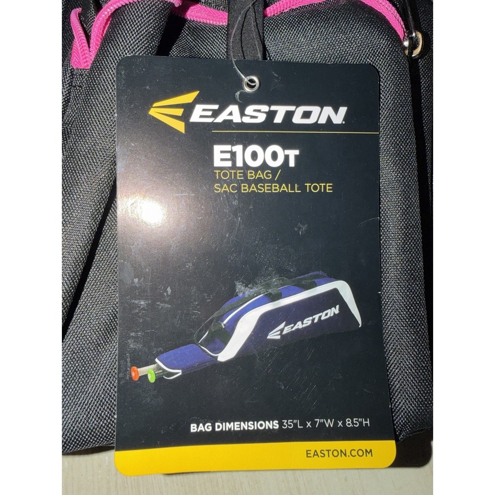 New Easton E100T Tote Bag Baseball Pink Black 35" x 7"x 8.5" Softball Fast Pitch